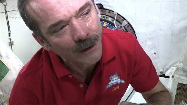 Astronaut Chris Hadfield Simulates Crying in Space
