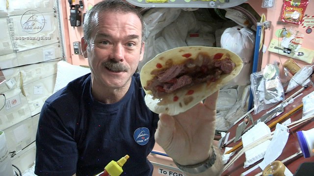 Chris Hadfield and Chef Traci Des Jardins Make a Space Burrito