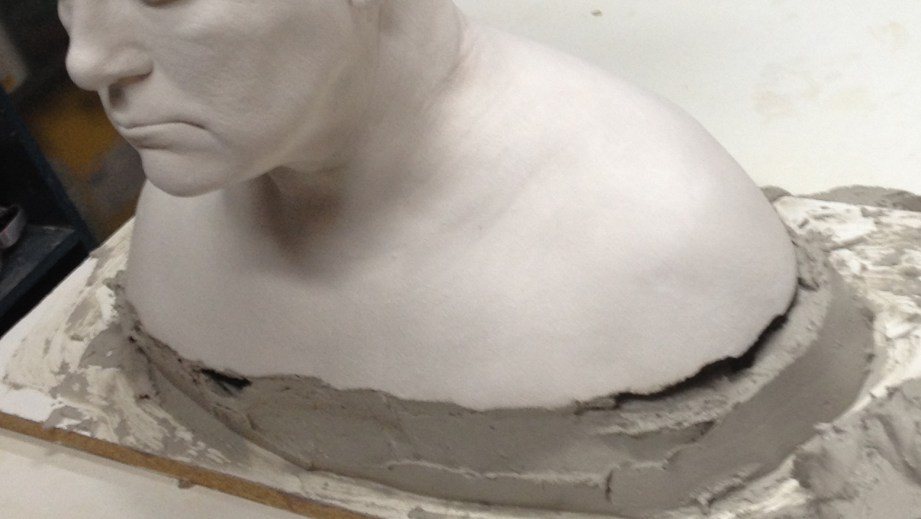Making a sturdier plaster base for the life cast.