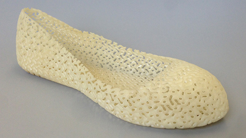 Flexible shoe printed with Shapeways’ Elasto Plastic. CREDIT: Alan Hudson