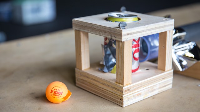 Destroying a Soda Can with a Ping Pong Ball!