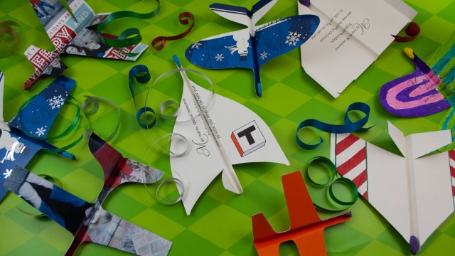 How To Make Airplanes from Christmas Cards