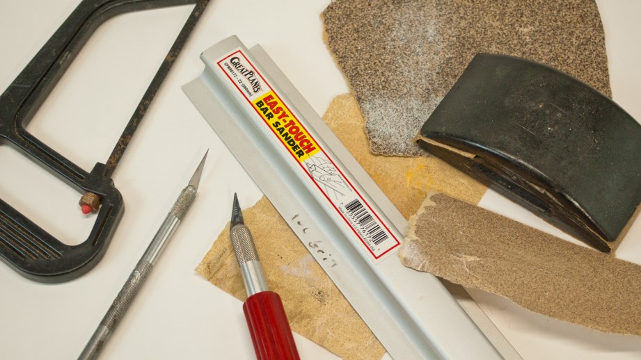 You don't need many tools to build a balsa airplane. A hobby knife and sandpaper will cover most building tasks.