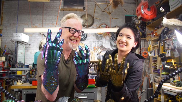 Adam Savage Wears Lumecluster’s Phoenix Gauntlets!