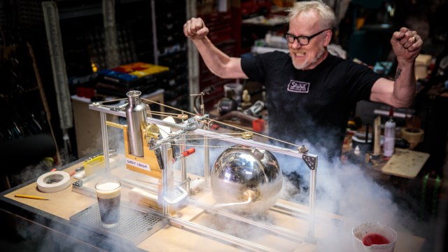 Adam Savage Builds a Hero’s Engine Sweet Cream Pourer!