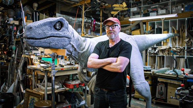 Adam Savage’s One Day Builds: Life-Size Velociraptor Costume!